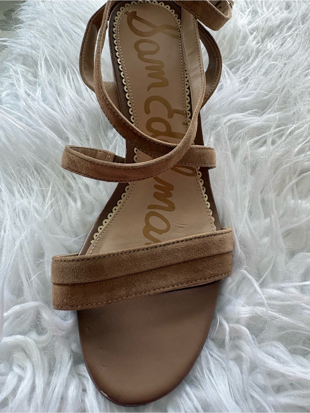 Sam Edelman Brown Suede Strappy Ankle Tie Sandal